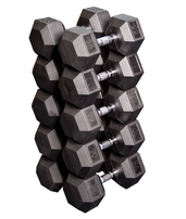 Набор гексагональных гантелей Body-Solid SDRS650  5 пар от 24,75 кг до 33,75 кг с шагом 2,25 кг