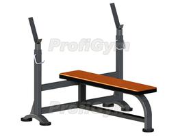 Скамья для жима лежа с 1-й прямоугольной подушкой и гнутыми фиксаторами СК-0030-Н