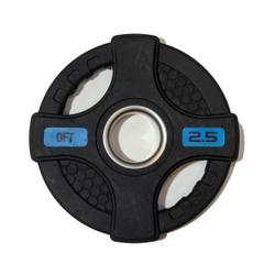 Диск олимпийский обрезиненный Original Fittools FT-2HGP-2,5 с двумя хватами 2,5 кг