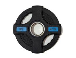Диск олимпийский обрезиненный Original Fittools FT-2HGP-2,5 с двумя хватами 2,5 кг
