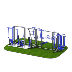 Уличный тренажерный комплекс на раме INVAR410