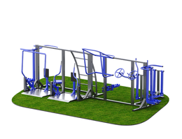 Уличный тренажерный комплекс на раме INVAR410