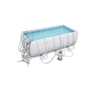 Бассейн каркасный Power Steel Rectangular прямоугольный 412*201*122 см + 2 аксессуара Bestway (56457)