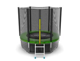 Батут EVO Jump External 6ft Lower net с внешней сеткой, лестницей и нижней сетью