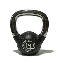 Гиря 4 кг с хромированной ручкой OriginalFitTools FT-KB-CPU-4