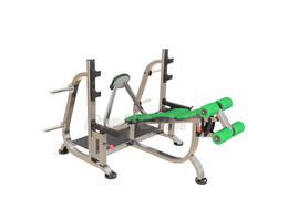 Скамья для жима лежа с обратным наклоном страховочными упорами и упорами для партнера BP - 006