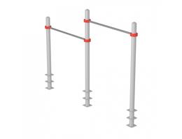 Перекладины стационарные разноуровневые с упором для ног Iron King S727