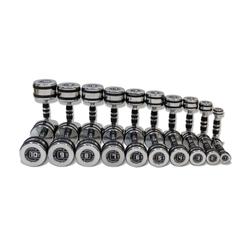 Набор гантелей хромированных 10 пар FT-CRDB-110-SET